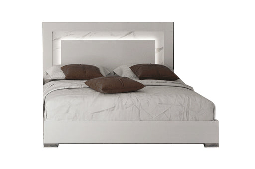 ESF Status Italy Carrara Queen Size Bed with Light i28791