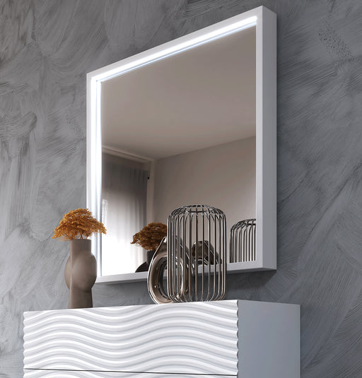 ESF Franco Spain Wave Mirror for Single Dresser White i36285