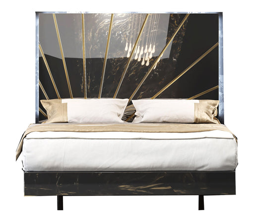 ESF Franco Spain Oro Black King Size Bed with light i38182