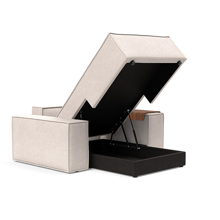 Innovation Living Newilla lounger chair with wide arms, stylish sleeper sofa featuring modern design and comfortable seating.