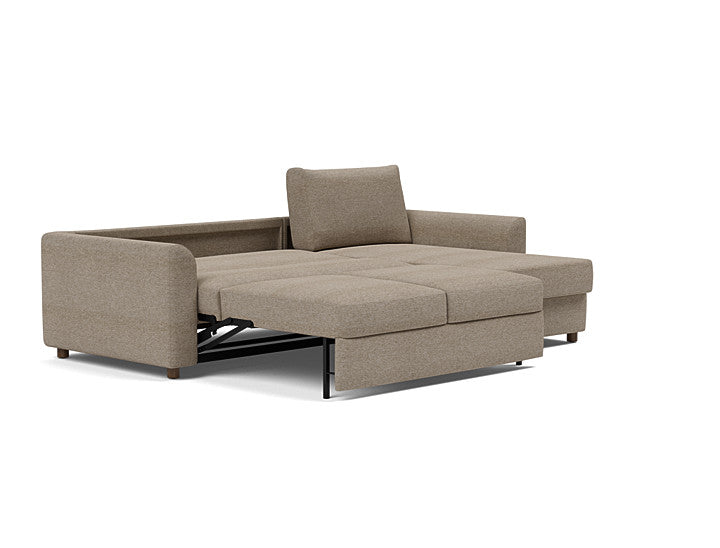 Innovation Living Neah Sofa Bed, Chaise Full Size With Curved Arms