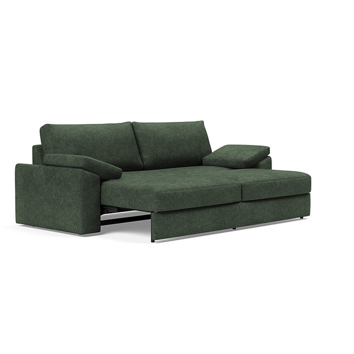 Innovation Living Vilander sofa bed with cushion arms, modern design, featuring plush cushions and a sleek, versatile sofa for living spaces.