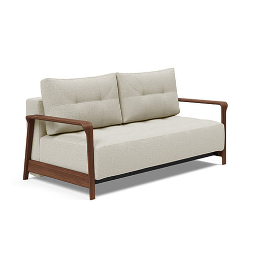 Innovation Living Ran Deluxe Excess sofa bed with modern design, featuring a sleek fabric upholstery and plush seating.