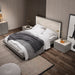 Grey J & M Furniture Sintra night stand, left side accent piece with a modern design and storage drawer.