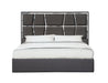 J & M Furniture Degas Queen Bed in charcoal with sleek upholstered headboard and modern design for bedroom decor