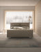 J & M Furniture Evergreen Queen Bed with wooden frame and headboard, showcasing a classic bedroom furniture design.