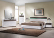 J & M Furniture Sanremo-B King Bed in white with sleek design and sturdy frame, perfect for a modern bedroom.