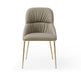 Light grey J & M Furniture MC Orleans dining chair with wooden legs and cushioned seat, showcasing modern style and comfort.