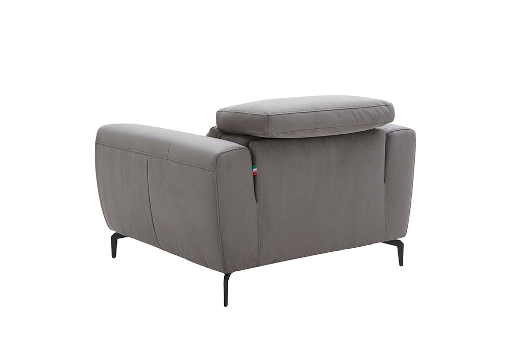 Grey Lorenzo chair set by J & M Furniture featuring modern design and plush upholstery, perfect for contemporary living spaces.