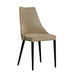 J & M Furniture Milano leather dining chair in tan, showcasing a modern design with padded seat and backrest for comfortable dining.