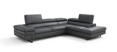 Grey right-hand facing chaise lounge from J & M Furniture I867, showcasing plush upholstery and modern design.