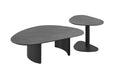 J & M Furniture RH 9698 charcoal grey coffee table with sleek modern design, sturdy wooden legs, and a spacious tabletop.