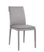 Grey J & M Furniture Togo dining chair with sleek modern design, shown from a side angle.