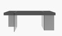 Modern J & M Furniture Cloud dining table in grey high gloss with sleek, minimalist design and smooth surface.