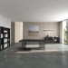 Modern J & M Furniture Cloud Grey High Gloss Dining Table with sleek design and high gloss finish, perfect for contemporary dining rooms.