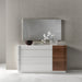 J & M Furniture Lisbon dresser with multiple drawers and sleek wooden finish, ideal for bedroom storage.