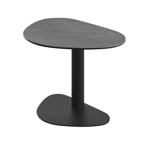 J & M Furniture RH 9698 end table in charcoal grey with a modern design and sleek finish, perfect for living room or bedroom.