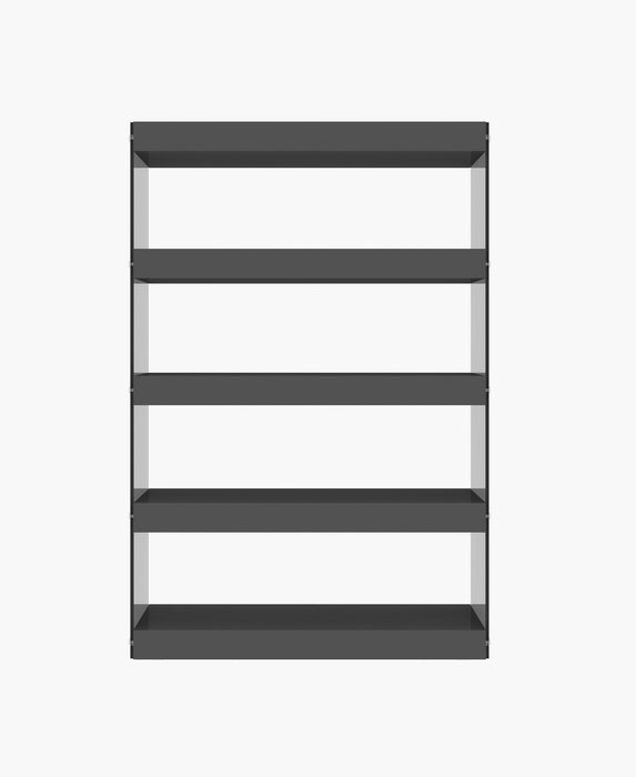 Grey high gloss J & M Furniture Cloud Curio Unit etagere with multiple shelves and modern design.