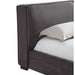 Grey J & M Furniture Serene King Bed with upholstered headboard and sleek modern design, perfect for a luxurious bedroom.