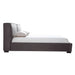 Grey J & M Furniture Serene King Bed with upholstered headboard and sleek frame, stylish and comfortable for modern bedrooms.