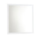 J & M Furniture Sonia mirror with white and grey frame, decorative wall mirror for living room or bedroom decor.