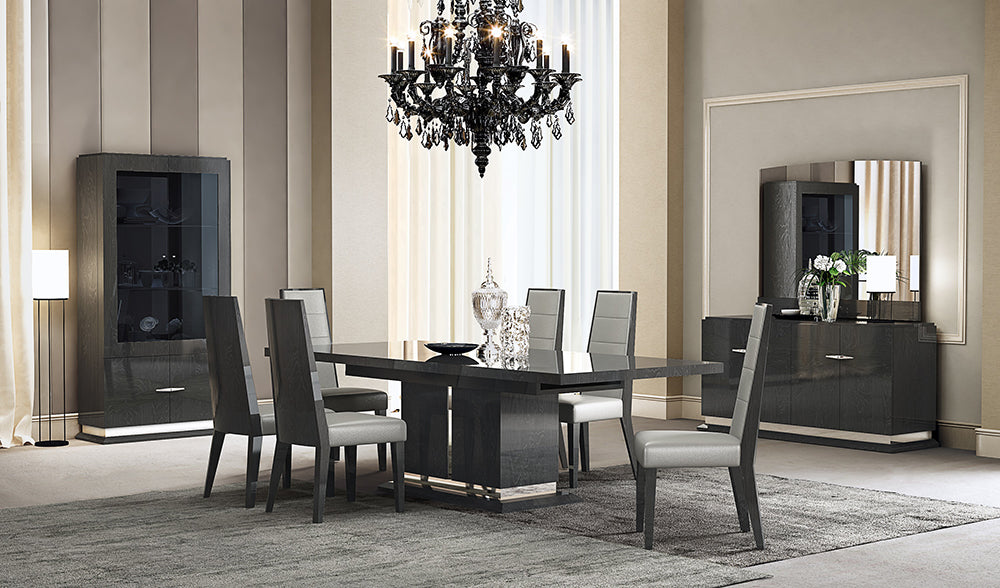 J & M Furniture Valentina Buffet Mirror with elegant rectangular frame and reflective glass surface.