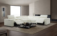 White J & M Furniture Picasso Motion Sectional queen bed with sleek design, shown in a modern living room setting.