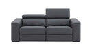 Blue grey J & M Furniture Picasso loveseat with plush upholstery and modern design, ideal for cozy living room seating.
