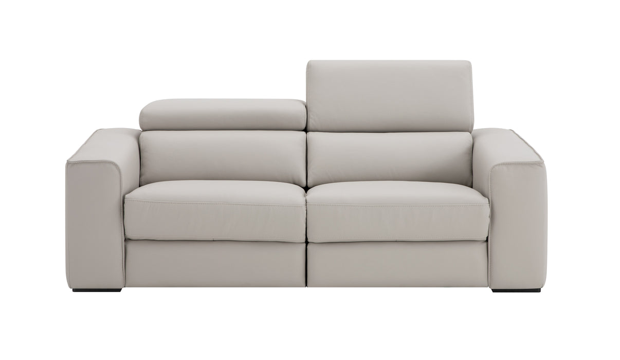 J & M Furniture Picasso silver grey stationary loveseat with plush upholstery and modern design, perfect for a contemporary living room.