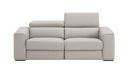 J & M Furniture Picasso silver grey stationary loveseat with plush upholstery and modern design, perfect for a contemporary living room.