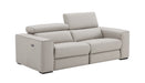Silver grey Picasso love seat by J & M Furniture, stylish stationary loveseat with plush fabric and modern design.