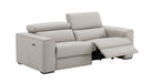 J & M Furniture Picasso love seat in silver grey, stationary sofa with plush upholstery and modern design.