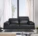 J & M Furniture Nicolo black stationary sofa with plush cushions and sleek design, perfect for modern living rooms.
