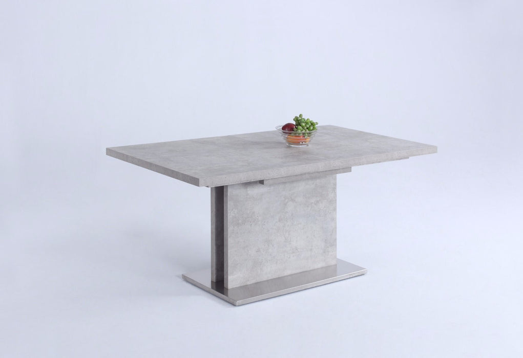 Chintaly KALINDA Contemporary Butterly-Extendable Melamine Dining Table Grey
