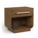Solid wood accent nightstand by Meridian Furniture featuring a modern design with a smooth finish and a single drawer.