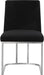 Set of two Meridian Furniture Heidi dining chairs with wooden legs and upholstered seats, modern design for kitchen or dining room.