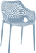 Pair of Meridian Furniture Mykonos outdoor dining chairs in a set, featuring stylish design and comfortable seating for outdoor dining.