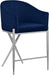 Meridian Furniture Xavier counter stool with wooden legs and upholstered seat, designed for 24-27 inch counter height.