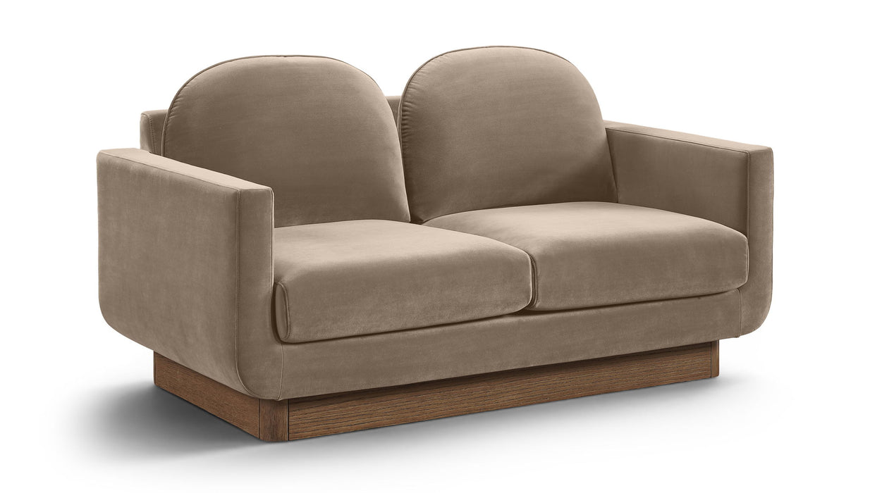 Diviento - Velvet Performance Fabric Upholstered Loveseat