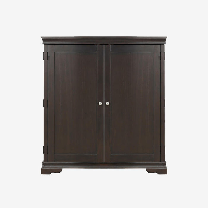 Espresso San Sebastian twin cabinet bed by Night & Day Furniture showing a sleek, modern cabinet bed with storage compartments.