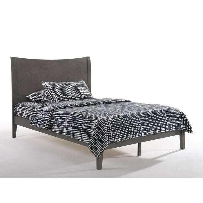 Blackpepper full platform bed by Night & Day Furniture with a sleek black finish and modern design featuring a sturdy frame.