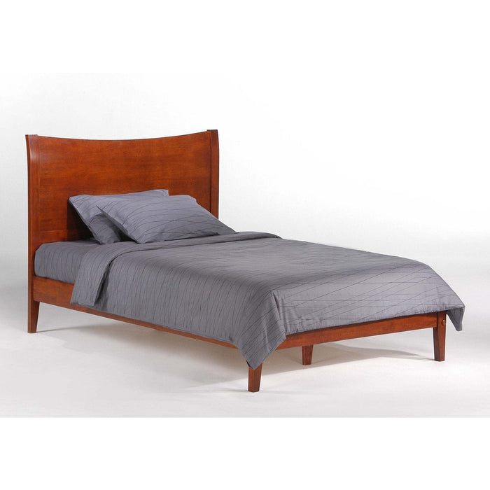 Blackpepper queen platform bed by Night & Day Furniture with a sleek, modern design and sturdy frame, shown in a bedroom setting.