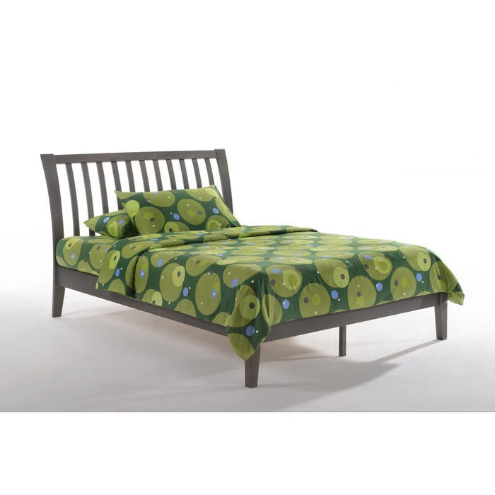 Night & Day Furniture Nutmeg twin platform bed with sleek design, featuring a sturdy wooden frame and clean lines for modern bedroom decor.