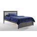 Night & Day Furniture Rosemary full platform bed with sleek wood finish and modern design, shown in a well-lit bedroom setting.
