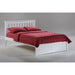 Night & Day Furniture Rosemary full platform bed with white finish, showcasing a sleek frame and clean design in a bedroom setting.