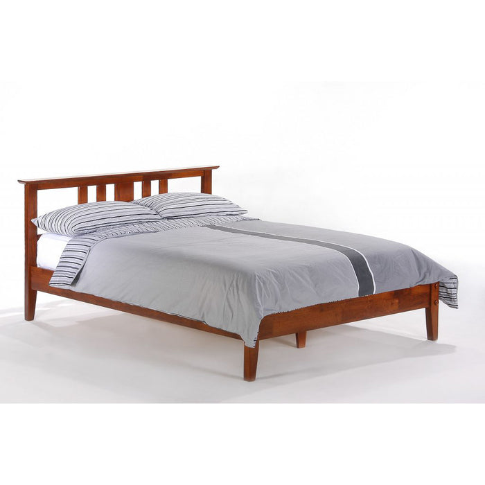 Night & Day Furniture Thyme low profile Eastern King platform bed with a modern wooden frame and clean design.