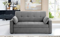 Light gray Night & Day Furniture Nantucket Queen Sleeper Sofa with plush cushions and modern design.