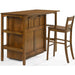 Night & Day Furniture Siesta 30-inch stool in black walnut wood, showcasing its sleek, modern design and smooth finish.