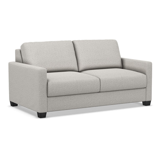 Omnia Leather Karma Sleeper Sofa in a modern design, featuring plush upholstery and convertible seating for versatile comfort.