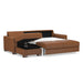 Omnia Leather Slofa Eden Sectional Sleeper Sofa with storage chaise on the left, featuring plush upholstery and modern design.